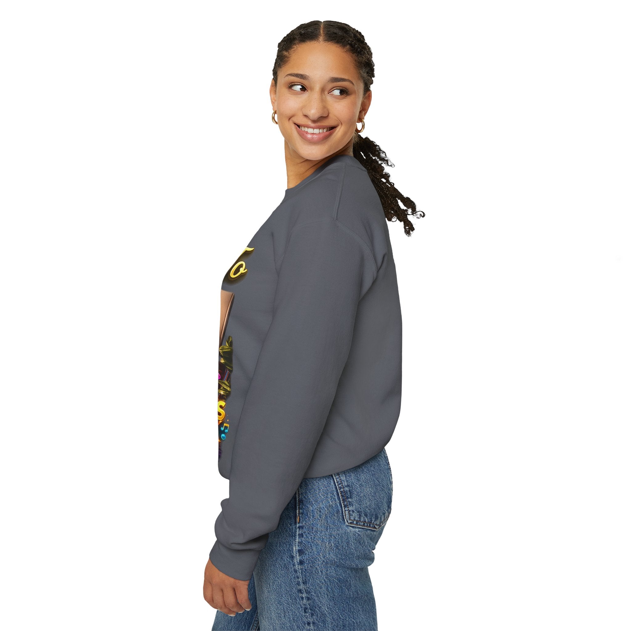 Grateful 80s Crewneck Sweatshirt — “say hello to the grateful 80's” Retro Vibe Printify