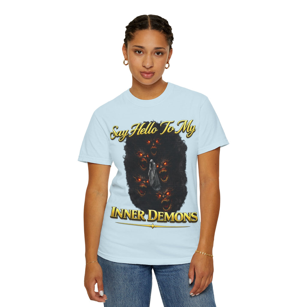 Inner Demons T-Shirt — "Say Hello To My Inner Demons" Graphic Tee Printify