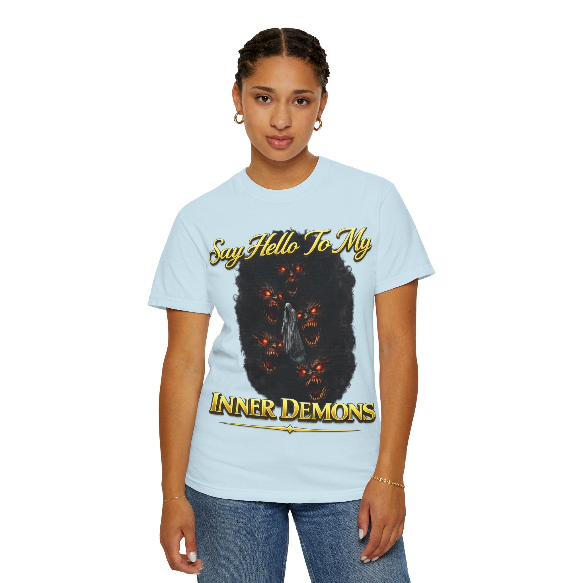 Inner Demons T-Shirt — "Say Hello To My Inner Demons" Graphic Tee Printify