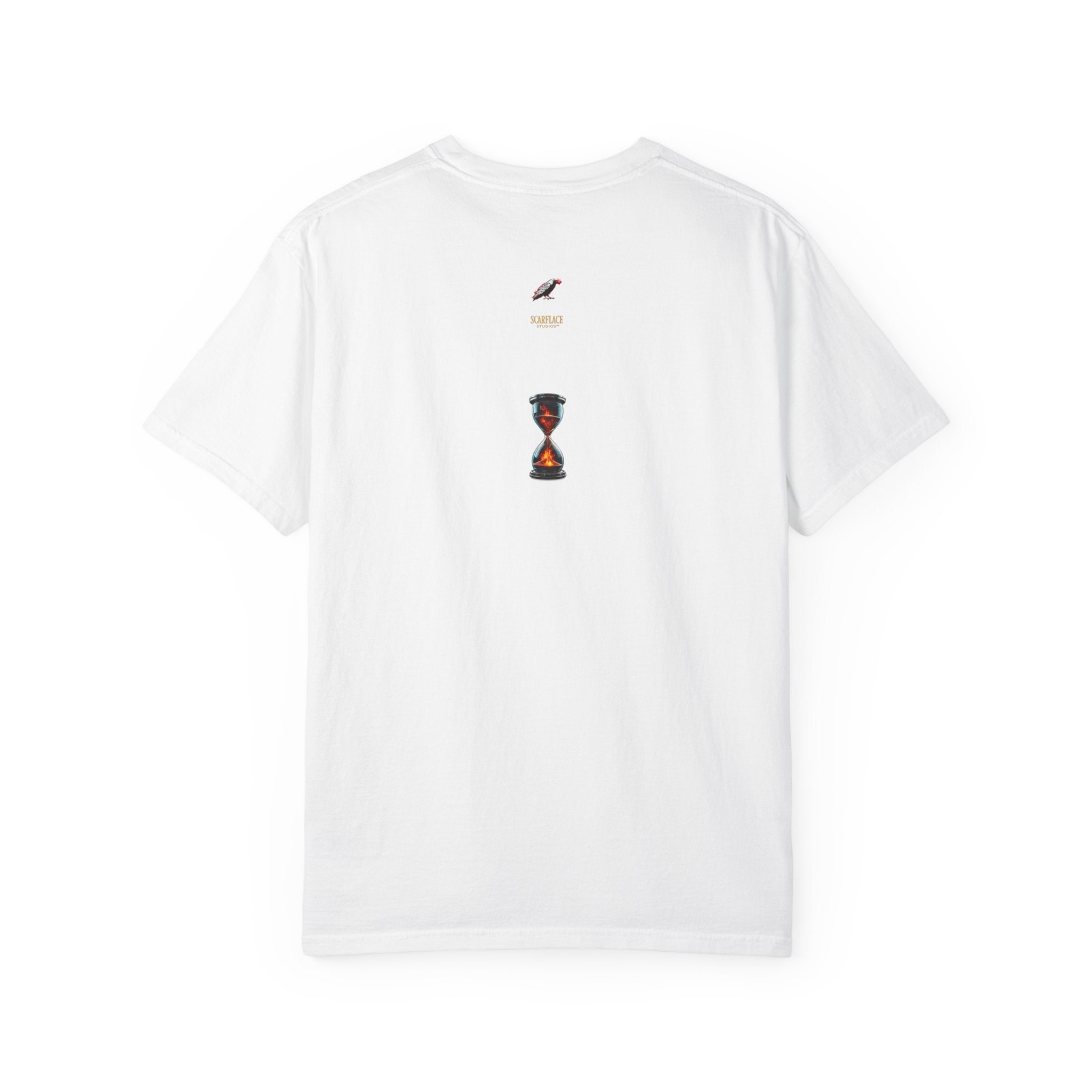 Say Hello To Time Hourglass Graphic T-Shirt — "The Only Conceivable Consistency Is Time" Printify