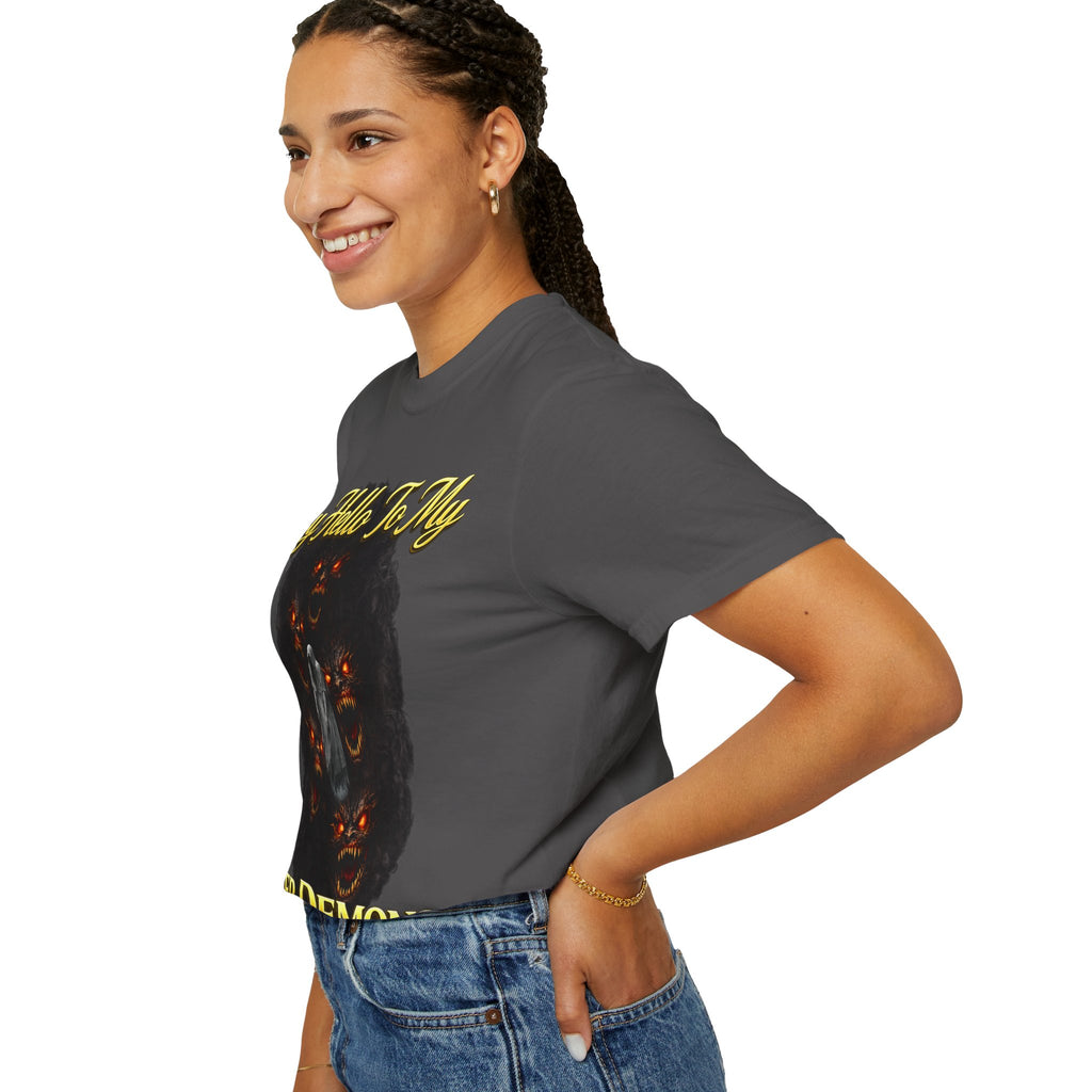 Inner Demons T-Shirt — "Say Hello To My Inner Demons" Graphic Tee Printify