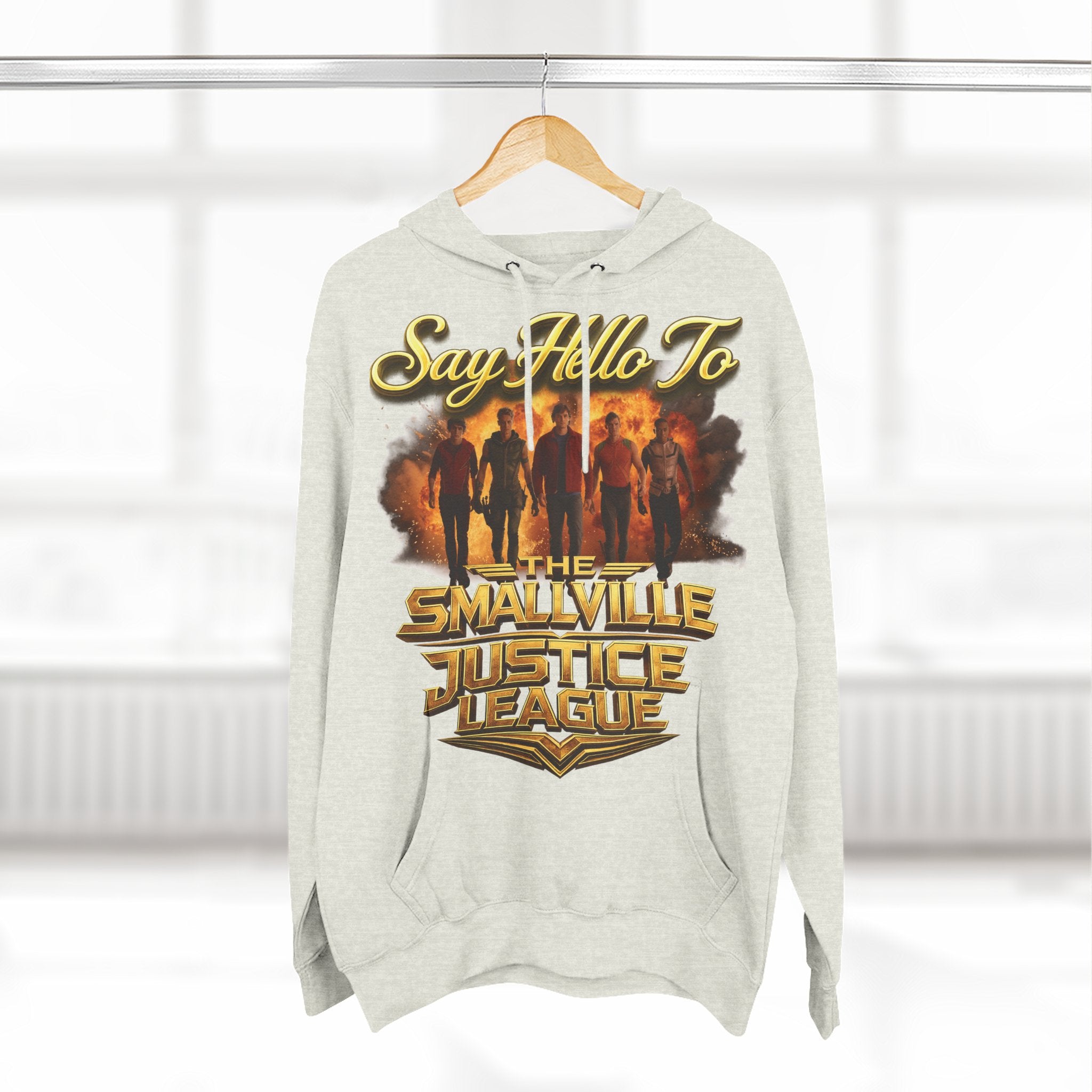 Smallville 'Say Hello To Smallville Justice League' Vintage TV Hoodie Printify