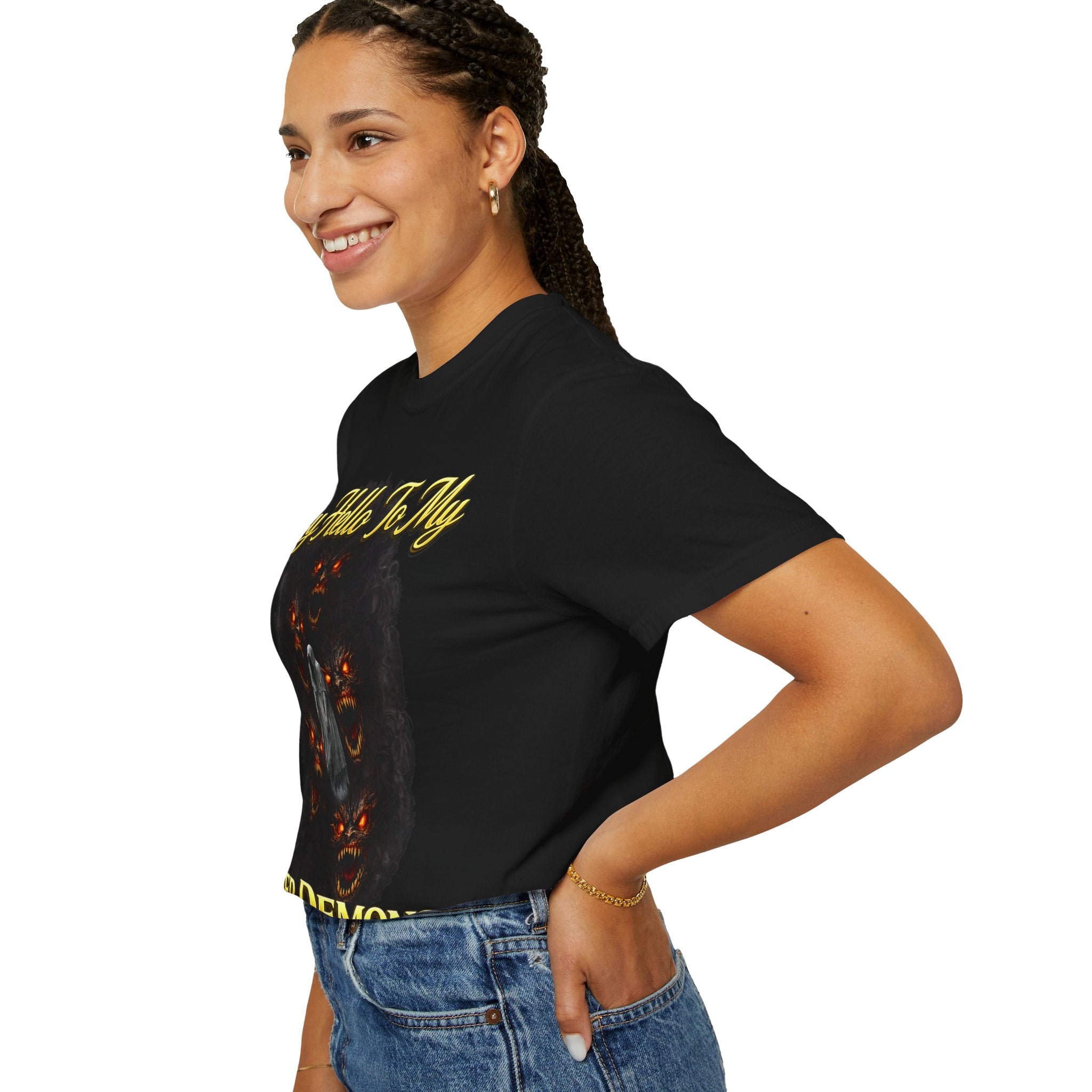 Inner Demons T-Shirt — "Say Hello To My Inner Demons" Graphic Tee Printify