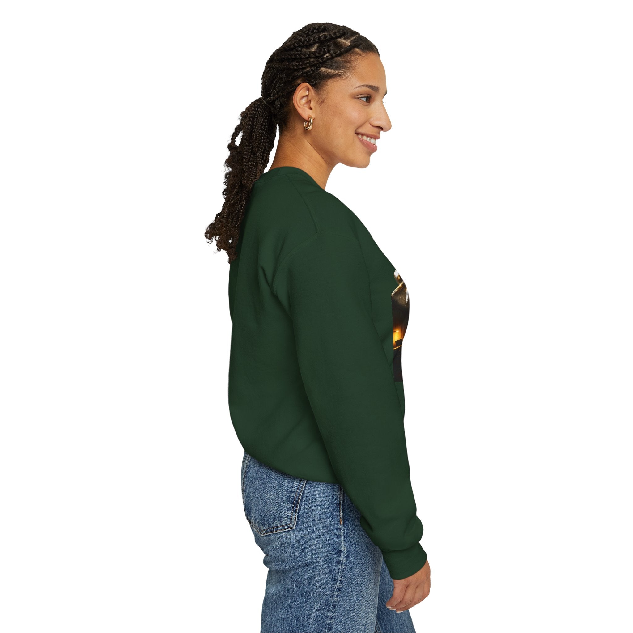 Happiness Pursuit Crewneck Sweatshirt — "Only the Pursuit is Guaranteed" Graphic Printify
