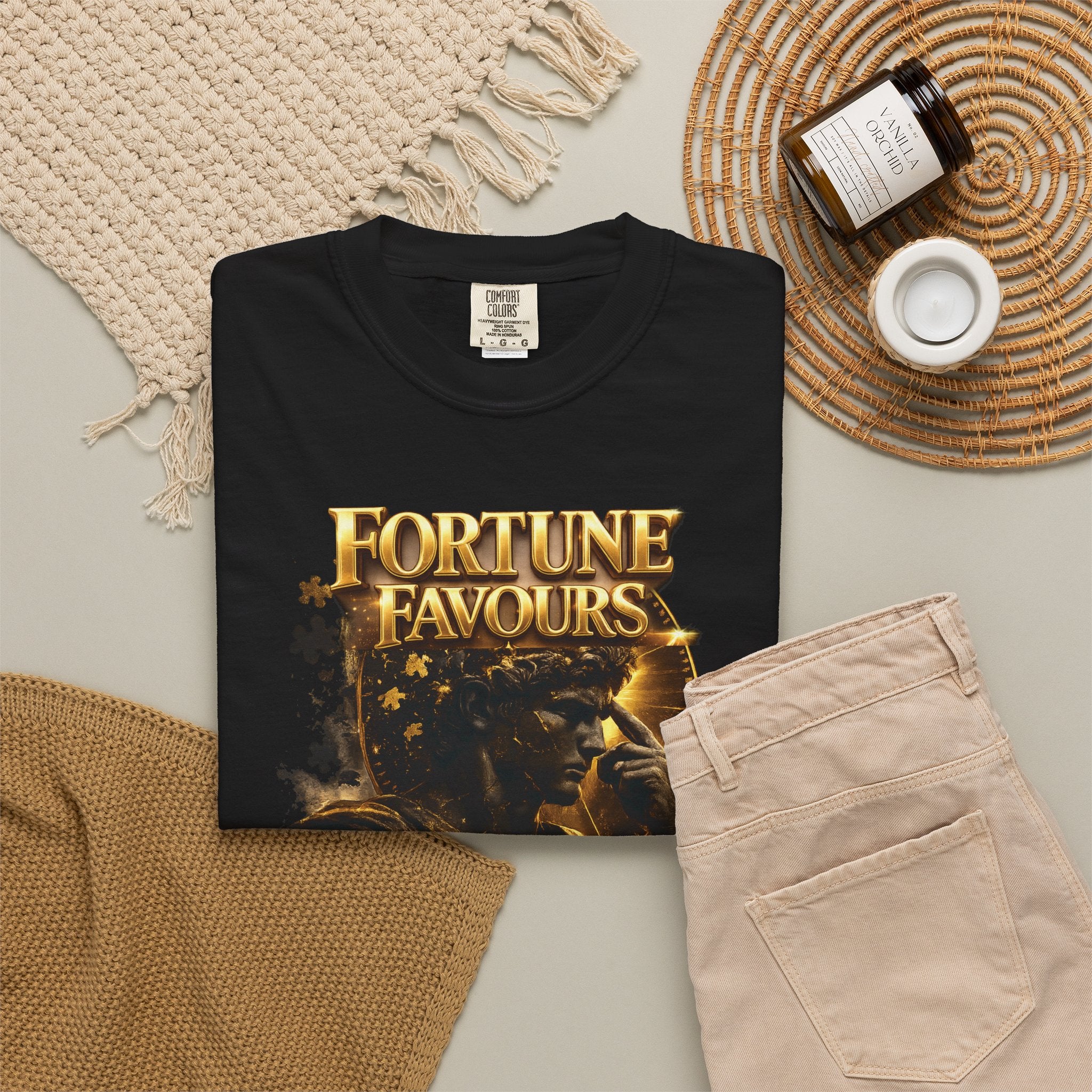 Fortune Favours Prepared Mind T-Shirt — Medieval Knight Graphic Tee Printify