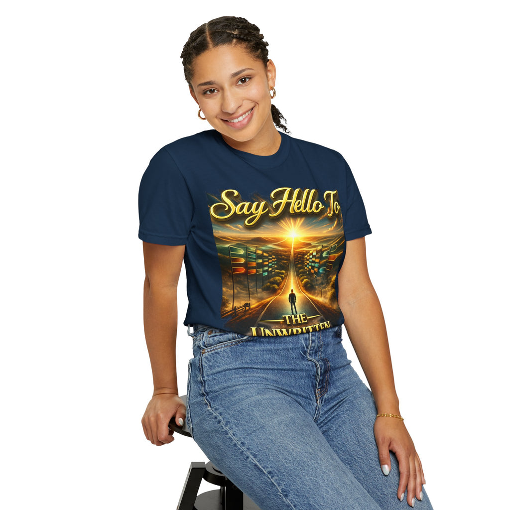 Say Hello To The Unwritten Book Of The Road T-Shirt Printify