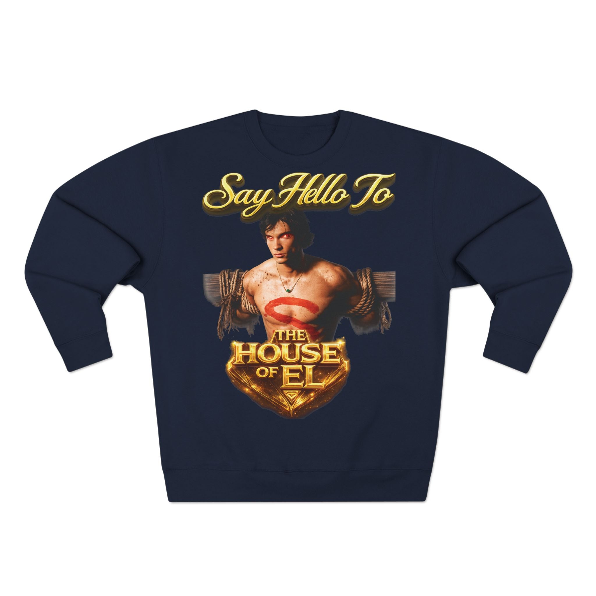 Say Hello To The House of El Sweatshirt – Retro Superman Inspired Crewneck Printify