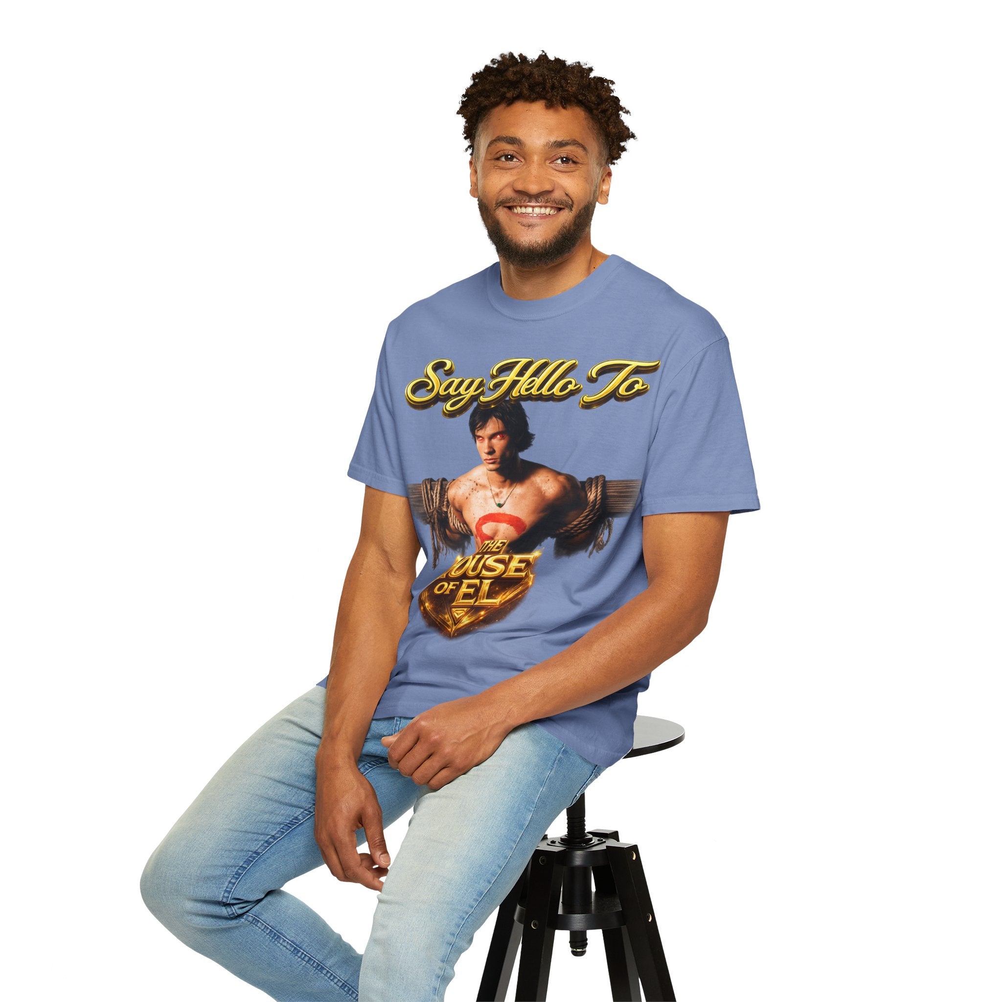 T-Shirt — Say Hello To The House of El Graphic Tee Printify