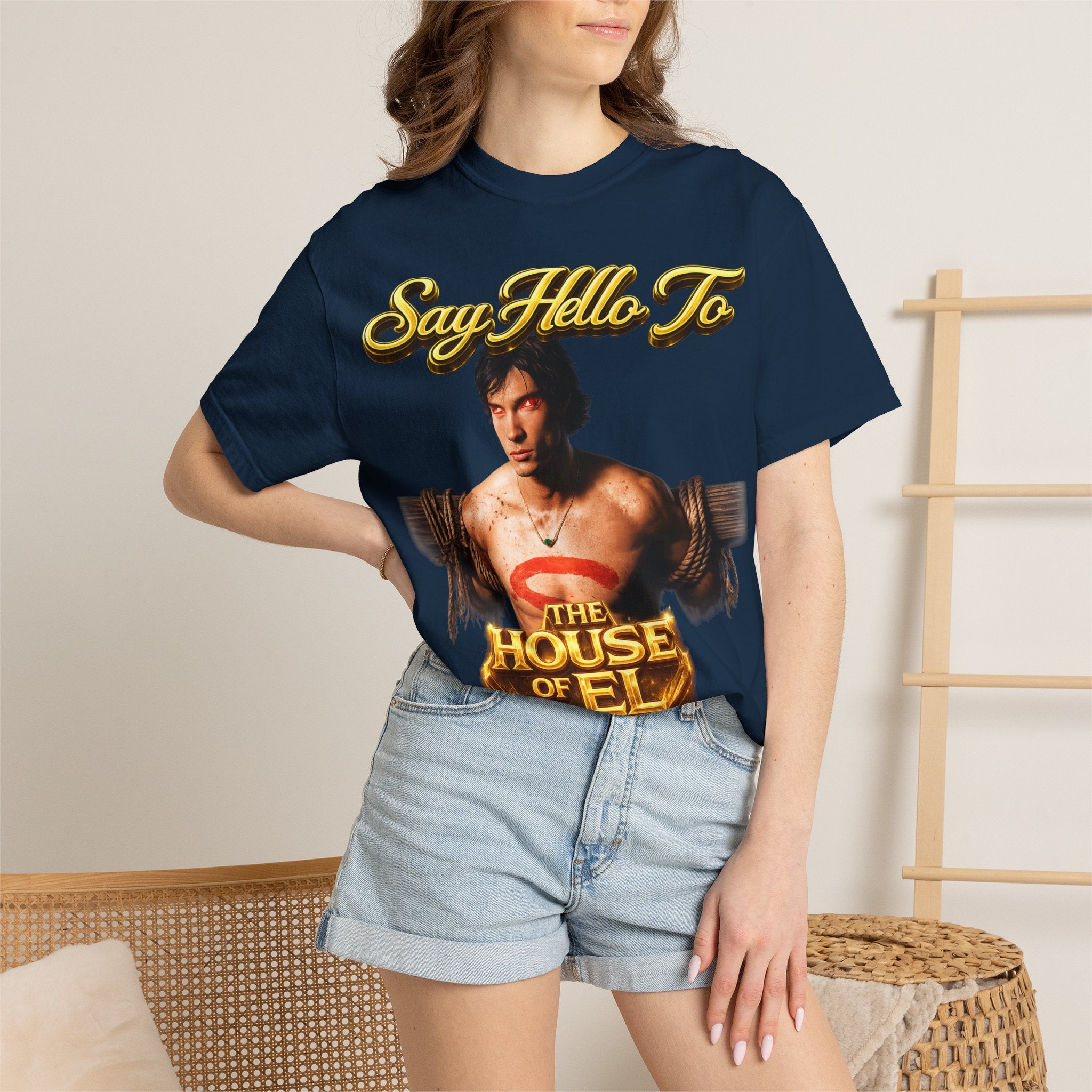 T-Shirt — Say Hello To The House of El Graphic Tee Printify