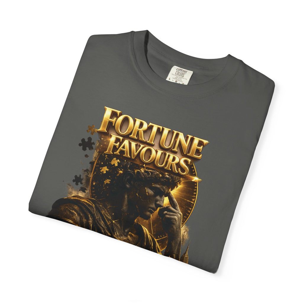 Fortune Favours Prepared Mind T-Shirt — Medieval Knight Graphic Tee Printify
