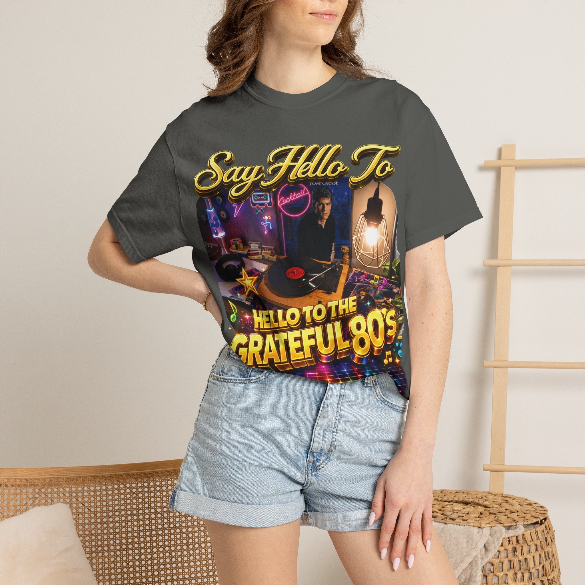 Hello to the Grateful 80s T-Shirt — Retro 1980s Music Vintage Tee Printify