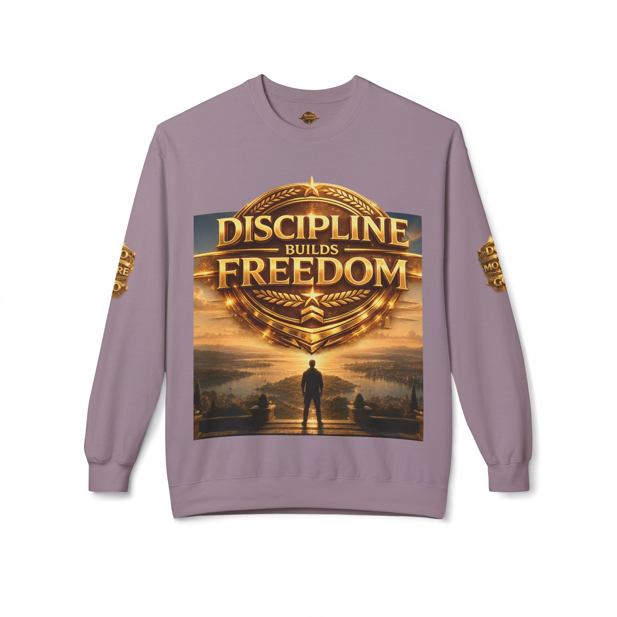 Discipline Builds Freedom Crewneck Sweatshirt – Motivational Fitness & Success Pullover Printify