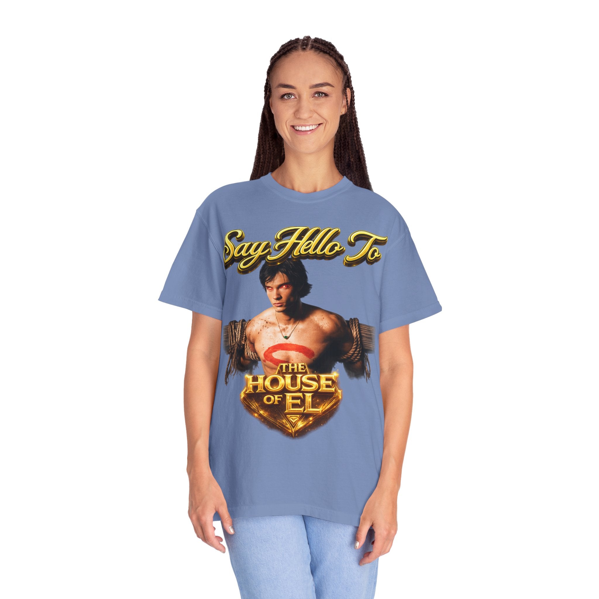 T-Shirt — Say Hello To The House of El Graphic Tee Printify