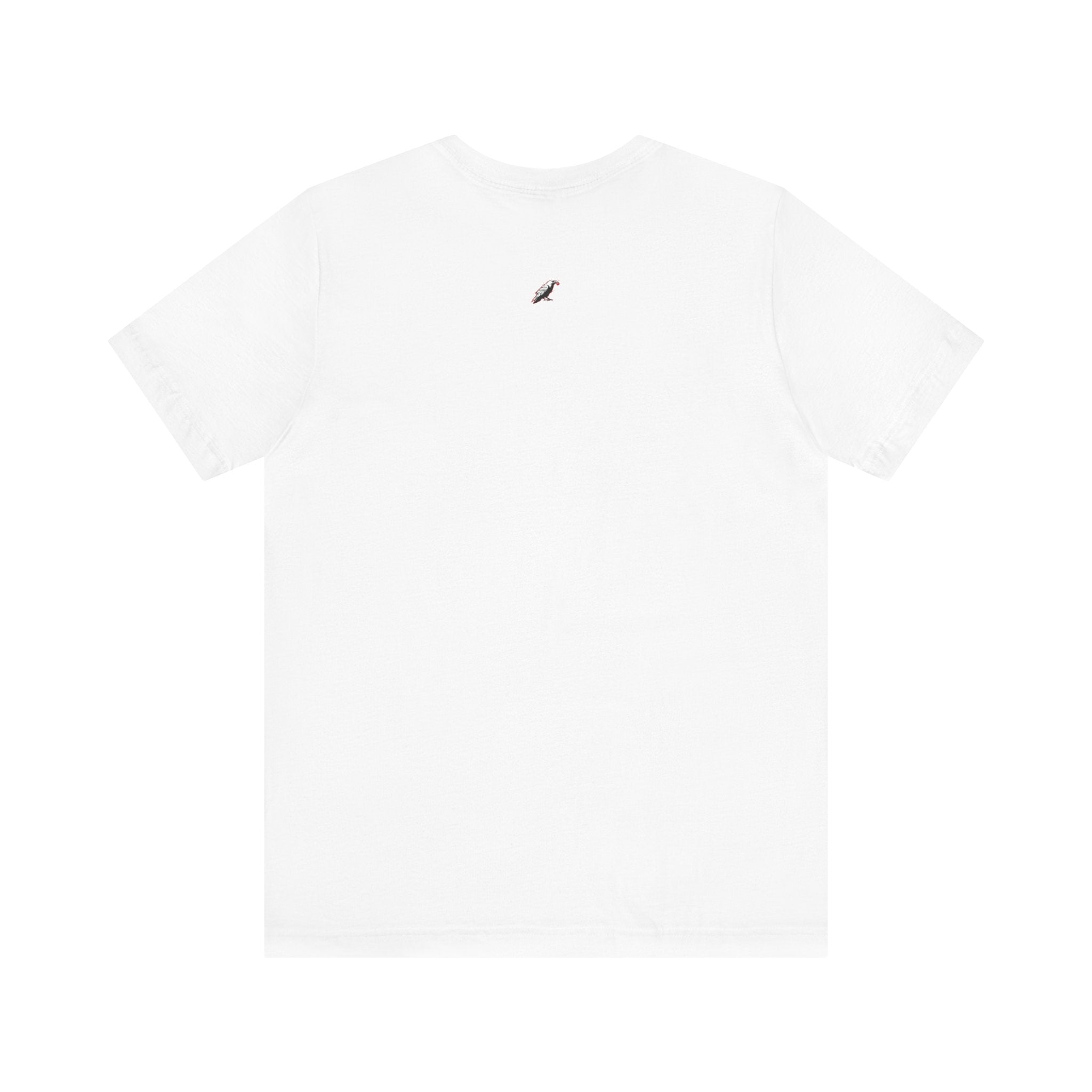 Horror Mask Split Face Tee — "Say Hello To Your Family and Friends" Graphic T-Shirt Printify