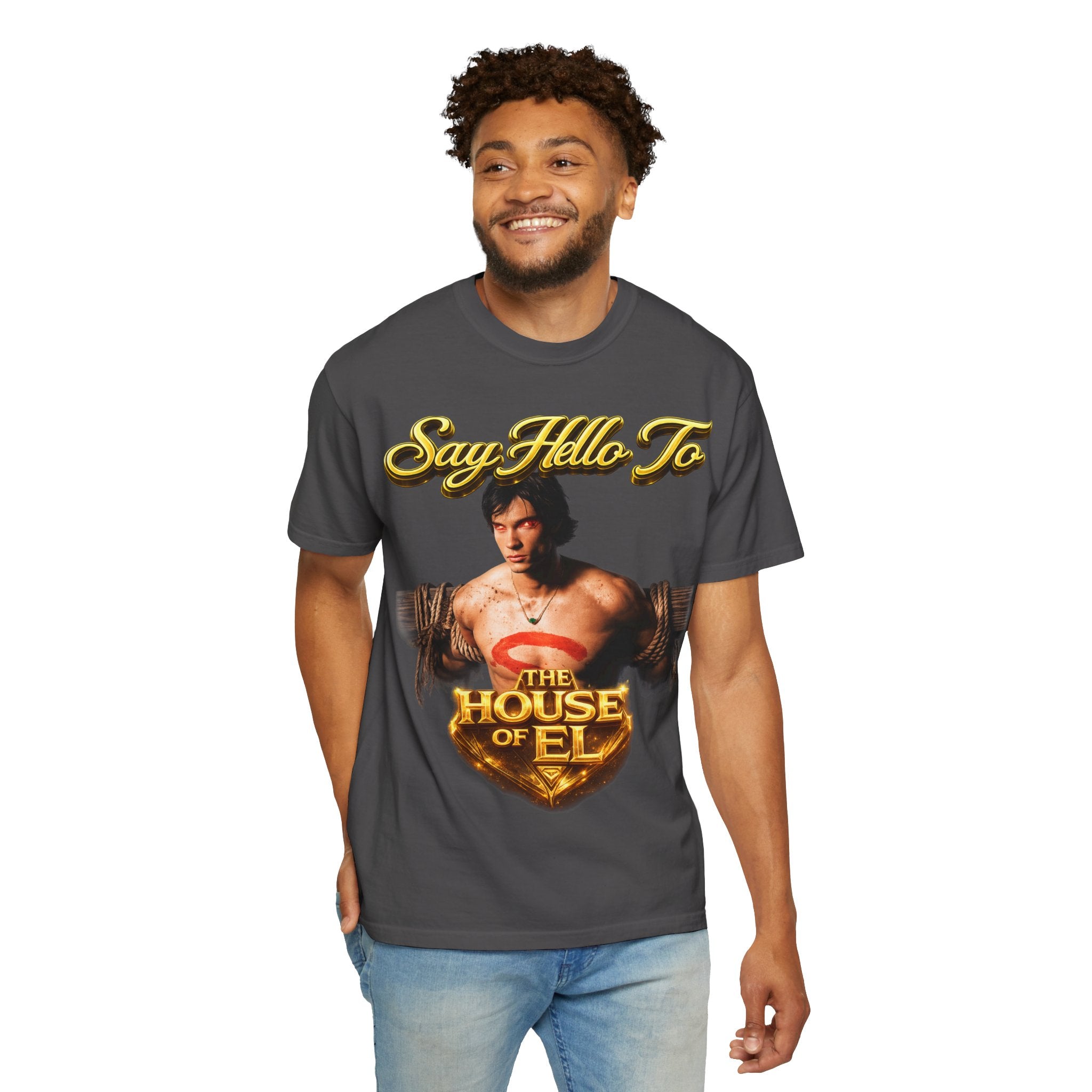 T-Shirt — Say Hello To The House of El Graphic Tee Printify