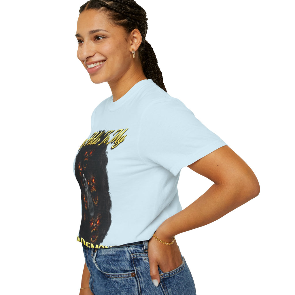 Inner Demons T-Shirt — "Say Hello To My Inner Demons" Graphic Tee Printify