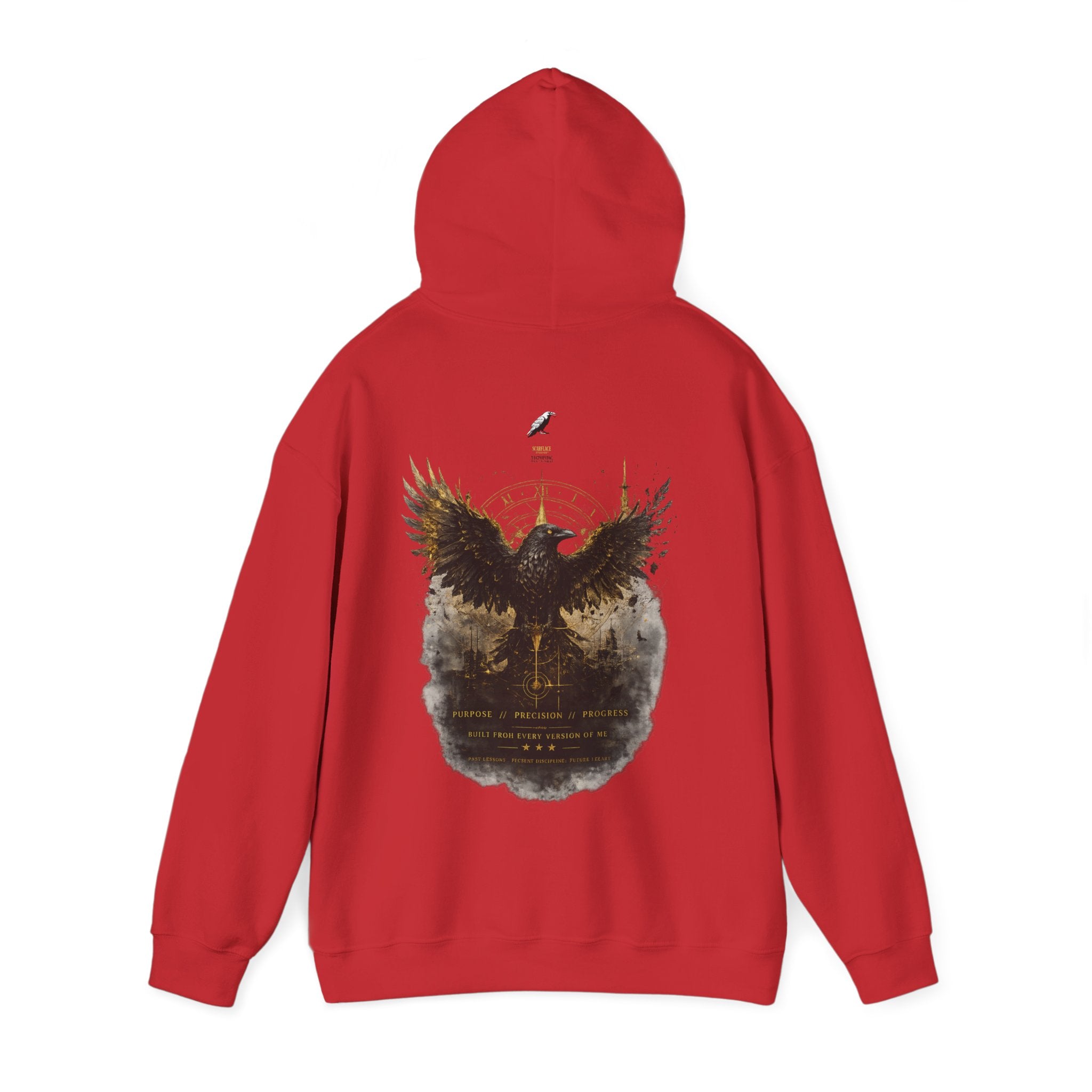 Inspirational Hoodie – “Never Letting Regret Your Past” Motivational City Night Sweatshirt Printify