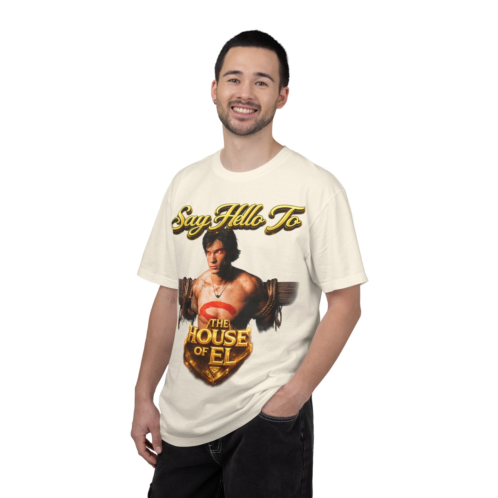 T-Shirt — Say Hello To The House of El Graphic Tee Printify