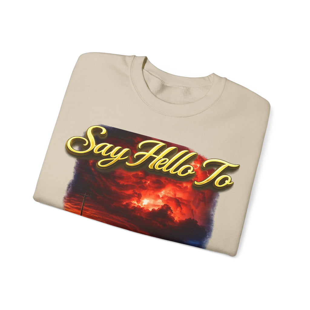 Stranger Things "Say Hello To" Crewneck Sweatshirt Printify