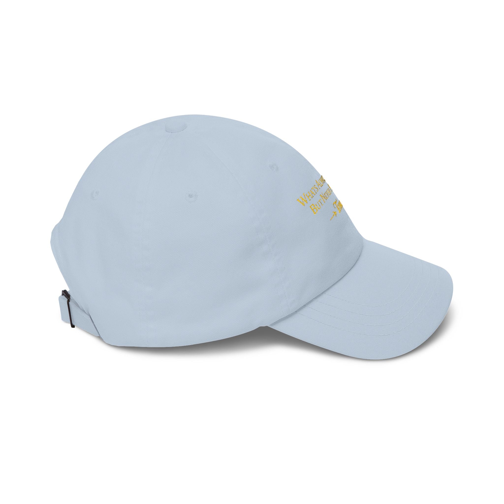 Embroidered 'What’s Always Coming But Never Arrives? — Tomorrow' Classic Dad Cap Printify