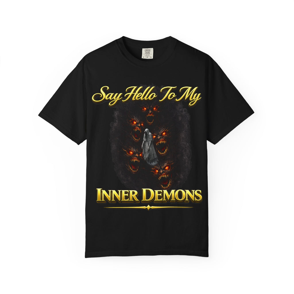 Inner Demons T-Shirt — "Say Hello To My Inner Demons" Graphic Tee Printify