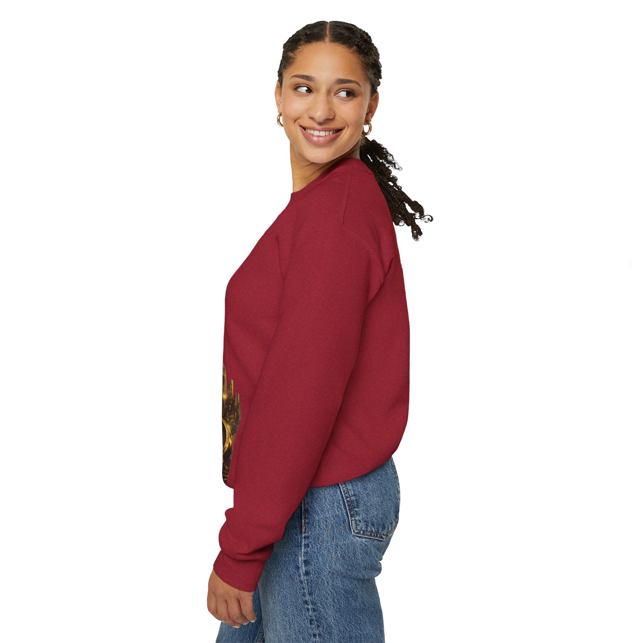 Crewneck Sweatshirt — "Fortune Favors the Prepared Mind" Motivational Design Printify