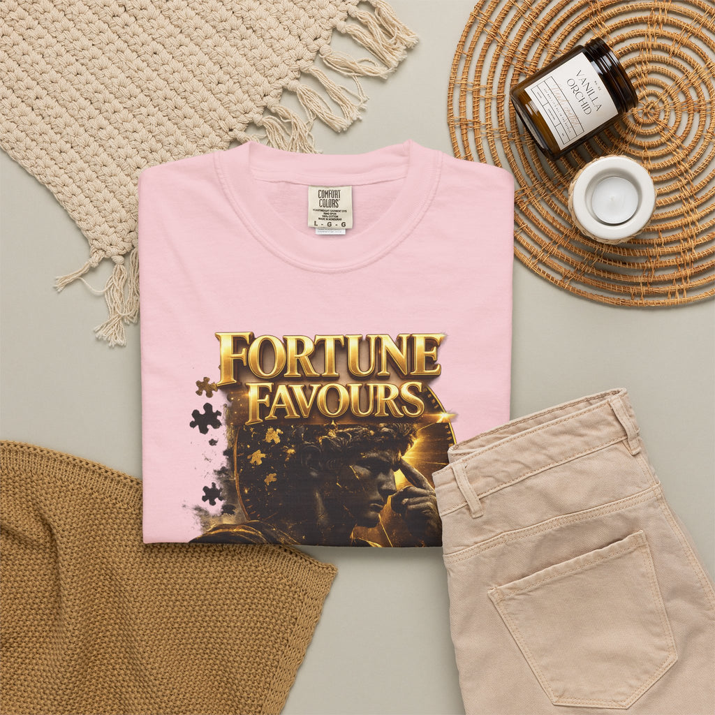 Fortune Favours Prepared Mind T-Shirt — Medieval Knight Graphic Tee Printify