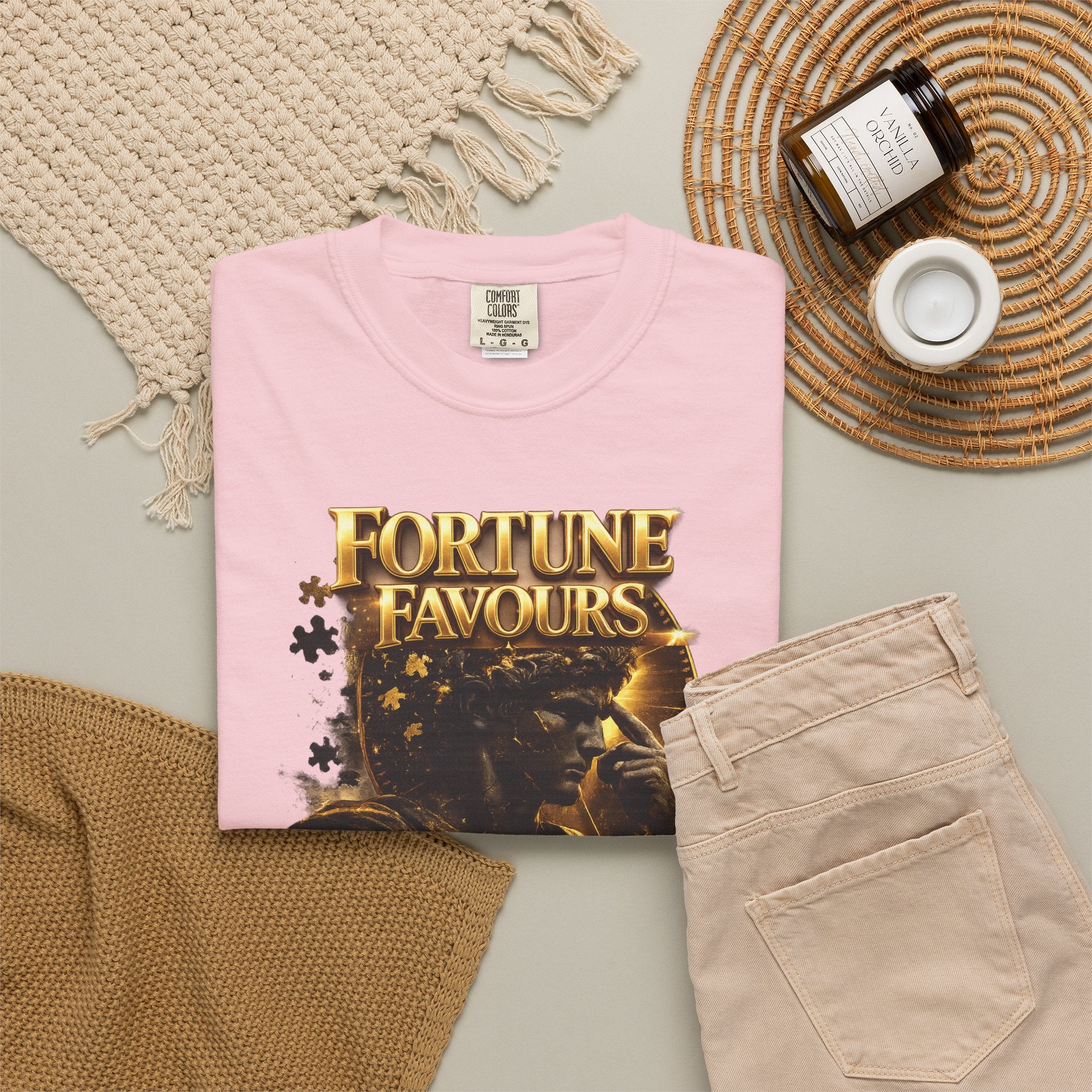 Fortune Favours Prepared Mind T-Shirt — Medieval Knight Graphic Tee Printify