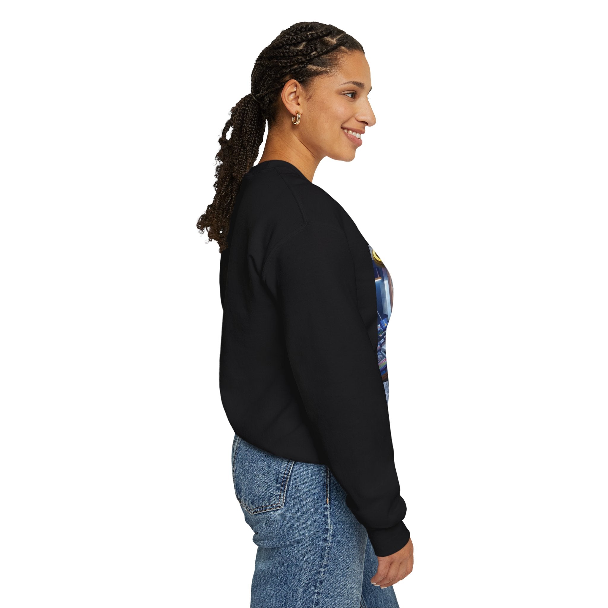 90s Nostalgia Crewneck Sweatshirt – "Say Hello To The Never Forgetful Nostalgic 90's" Printify
