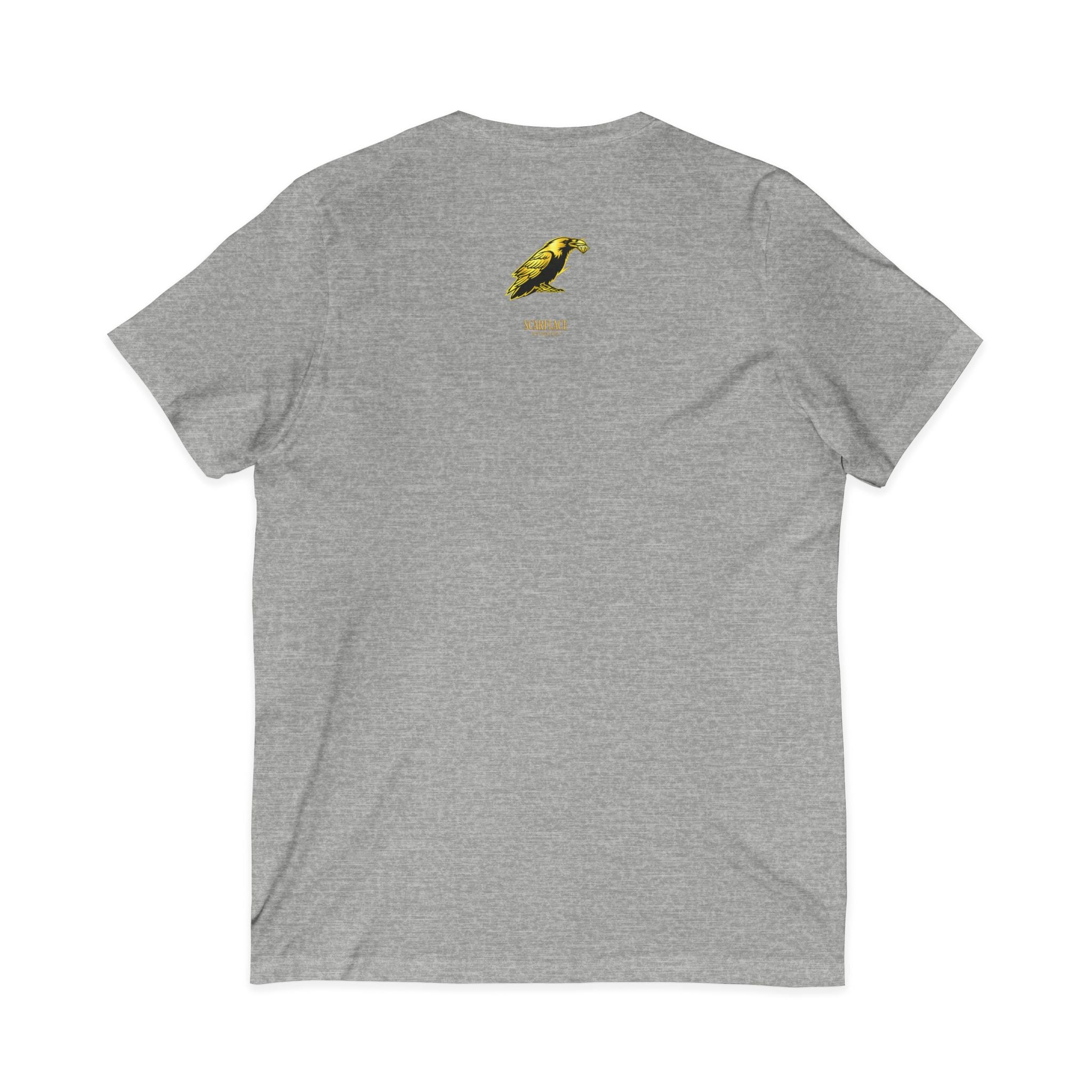 OK Mahn! V-Neck Tee — Vintage Laugh Meme T-Shirt Scarflace Studios Printify