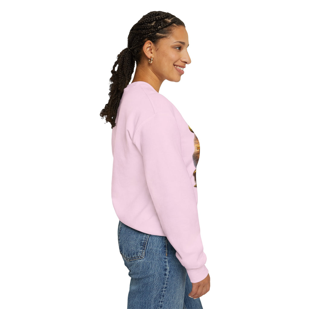 Crewneck Sweatshirt - "Say Hello to That Undesired Fork in the Road" Inspirational Road Trip Design Printify