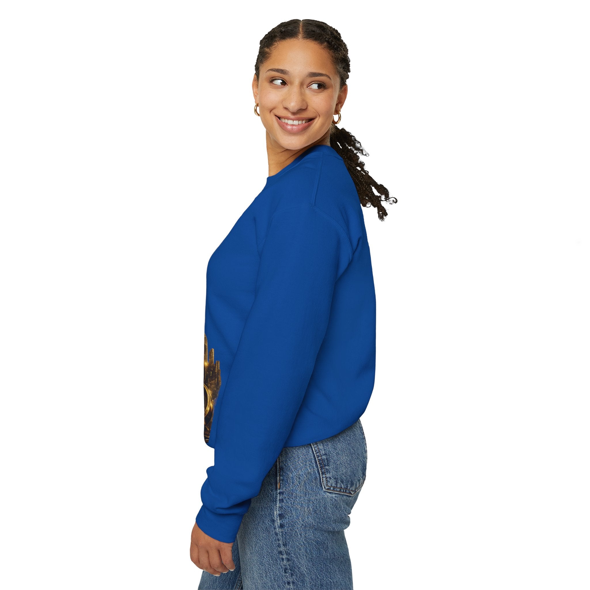 Crewneck Sweatshirt — "Fortune Favors the Prepared Mind" Motivational Design Printify