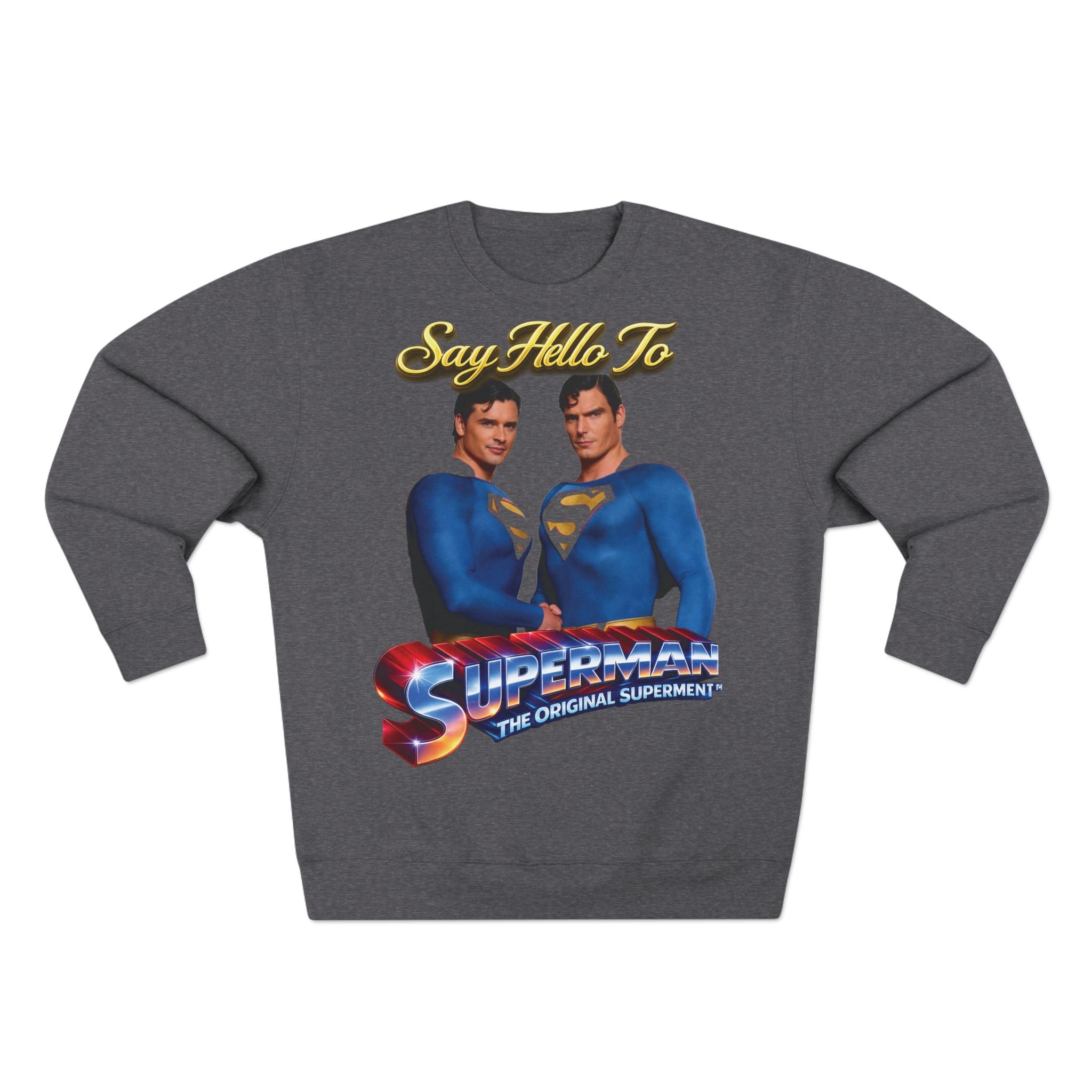 Superman Retro 'Say Hello To' Crewneck Sweatshirt Printify