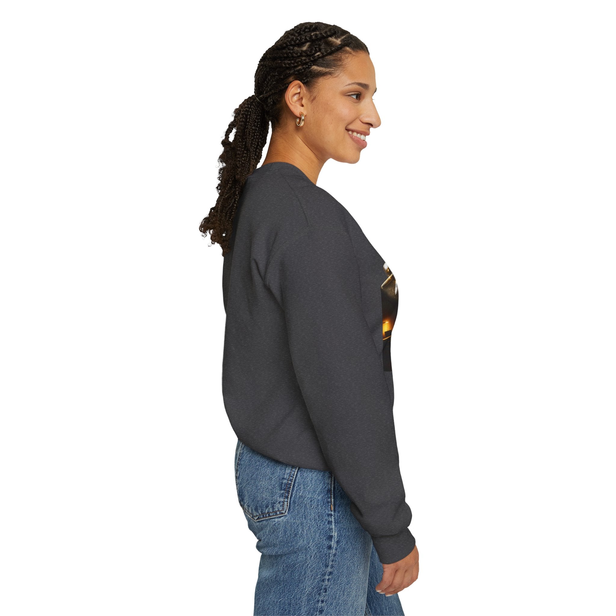 Happiness Pursuit Crewneck Sweatshirt — "Only the Pursuit is Guaranteed" Graphic Printify