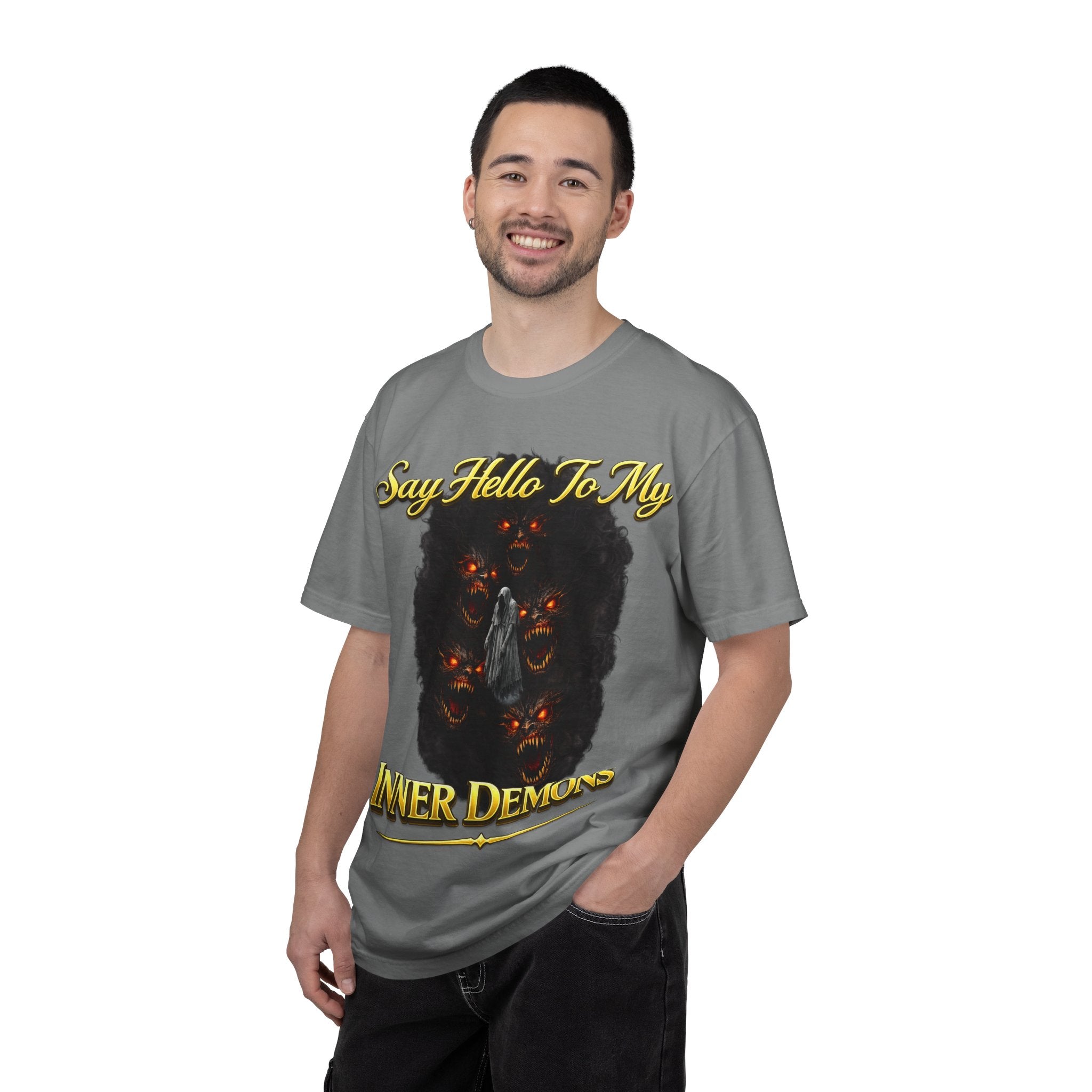Inner Demons T-Shirt — "Say Hello To My Inner Demons" Graphic Tee Printify