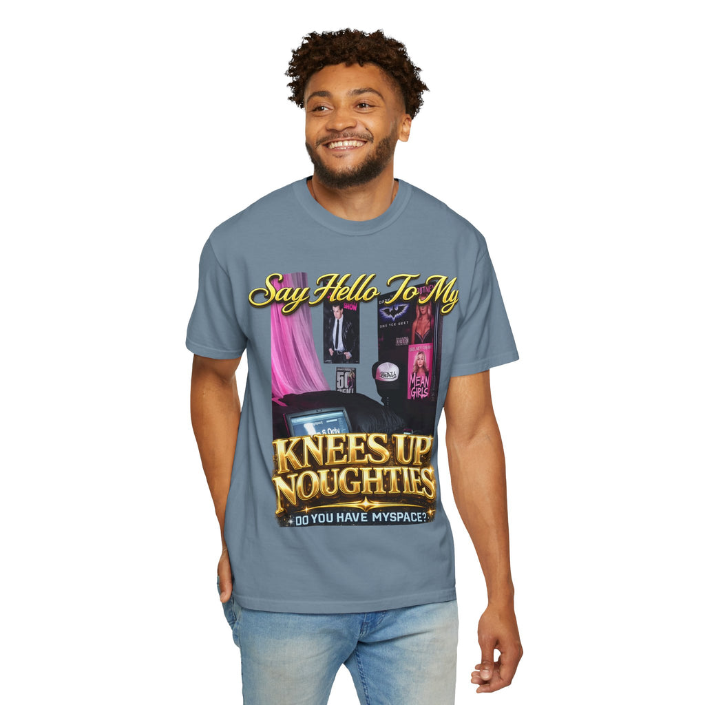 Knees Up Noughties Graphic T-Shirt — Retro MySpace Pop Culture Tee Printify