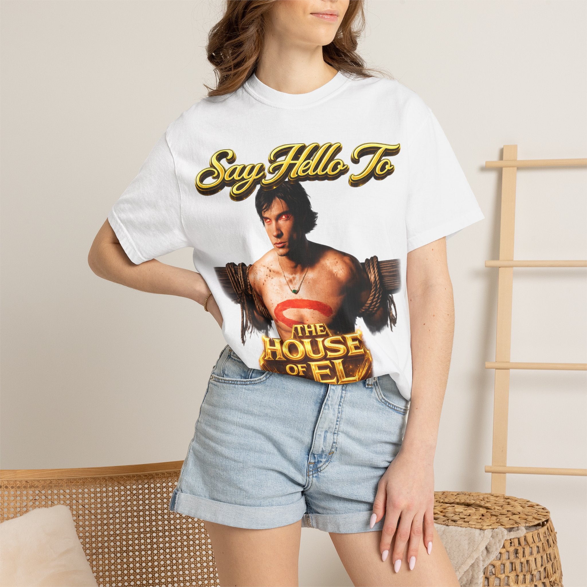 T-Shirt — Say Hello To The House of El Graphic Tee Printify