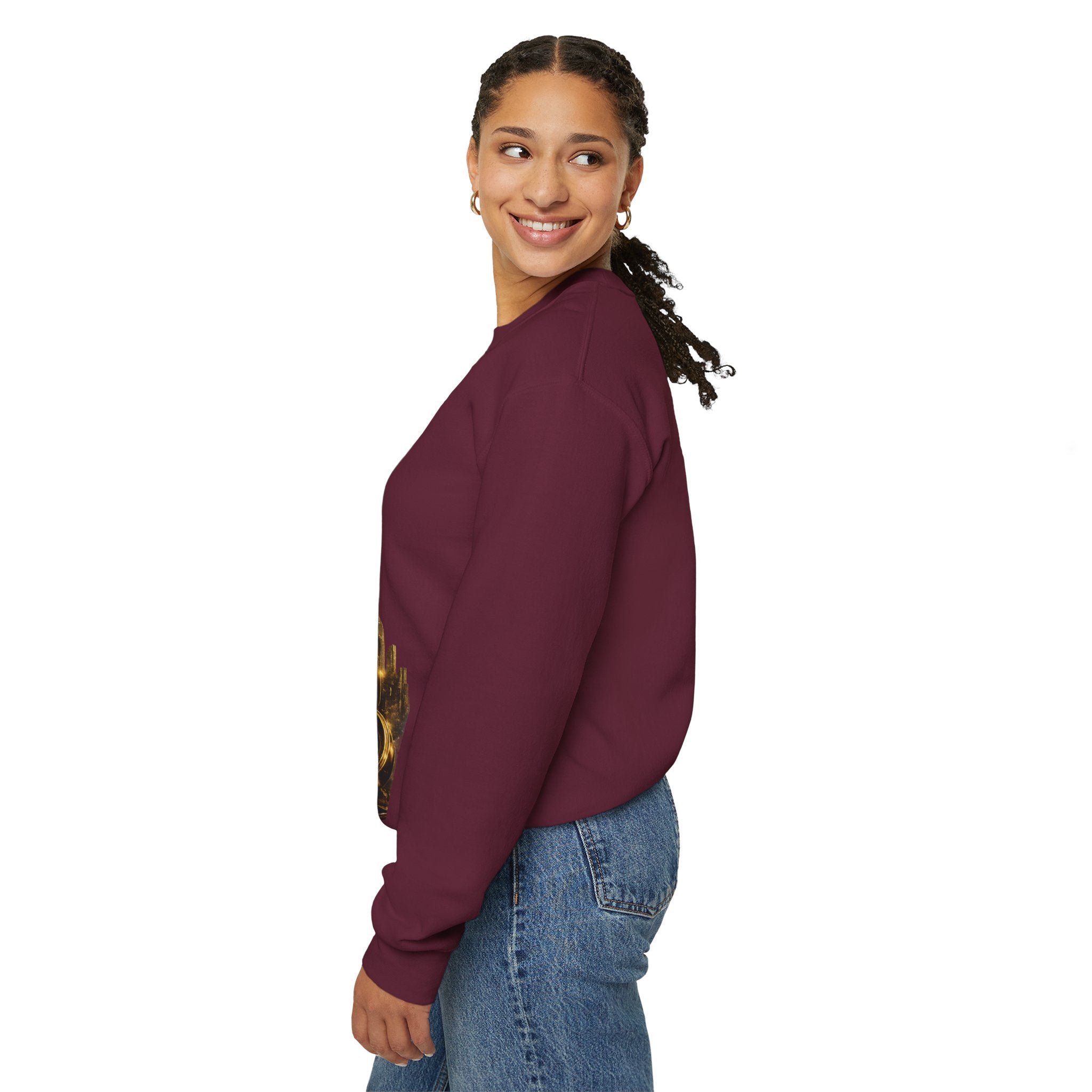 Crewneck Sweatshirt — "Fortune Favors the Prepared Mind" Motivational Design Printify