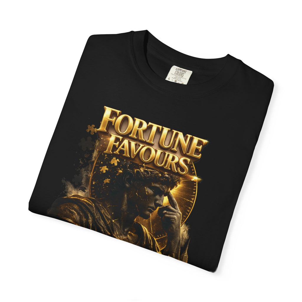 Fortune Favours Prepared Mind T-Shirt — Medieval Knight Graphic Tee Printify