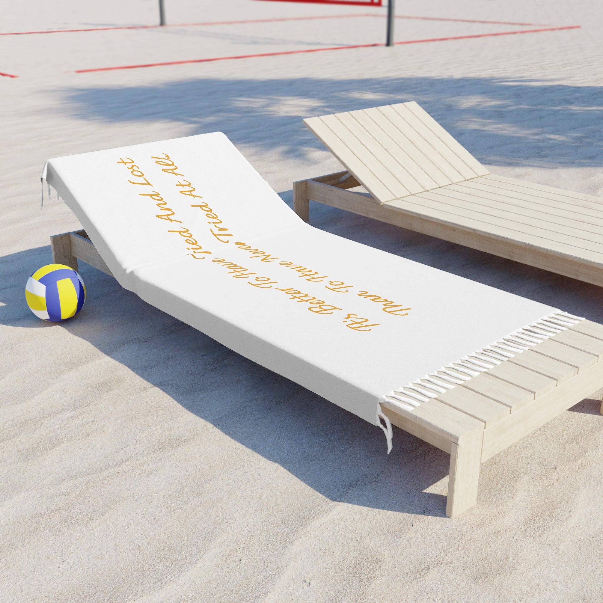 Boho Beach Towel — Inspirational Quote Fringe Towel Printify