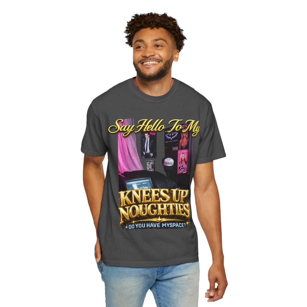 Knees Up Noughties Graphic T-Shirt — Retro MySpace Pop Culture Tee Printify