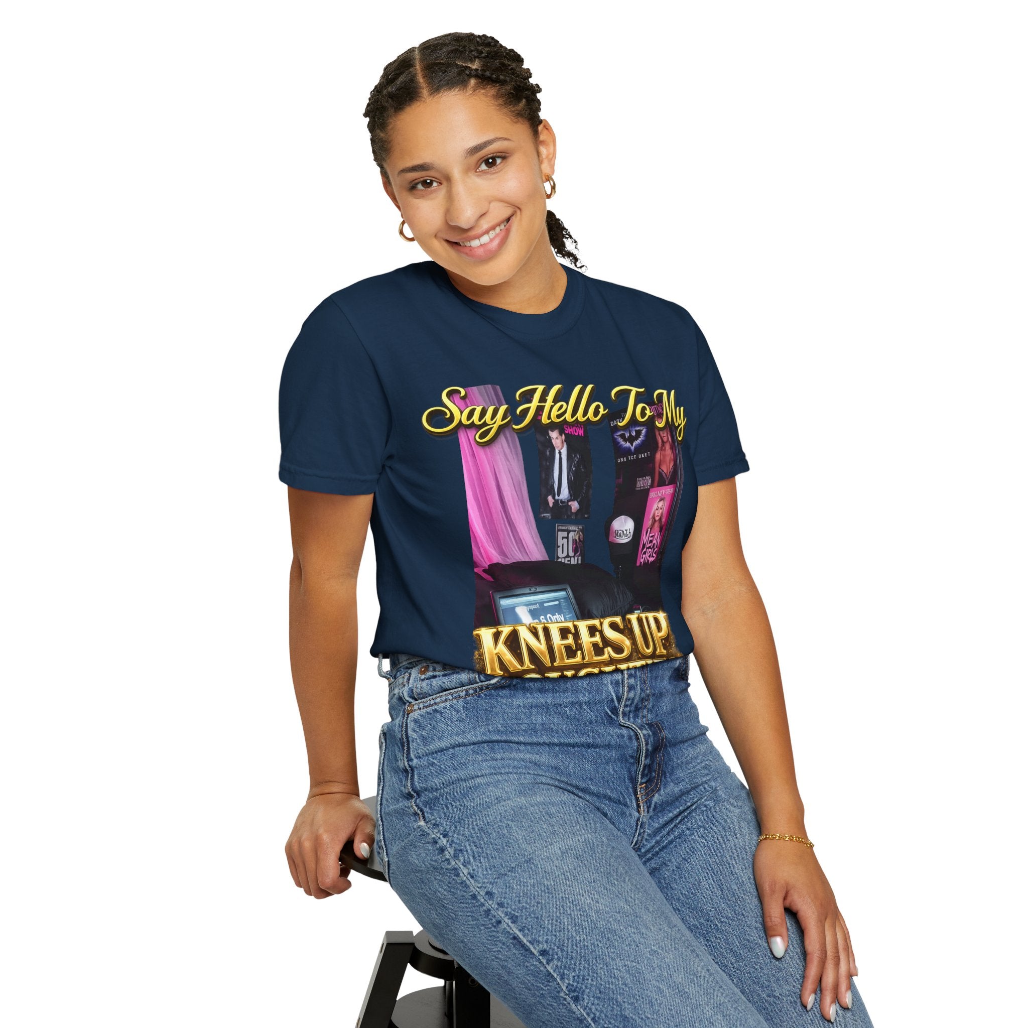 Knees Up Noughties Graphic T-Shirt — Retro MySpace Pop Culture Tee Printify