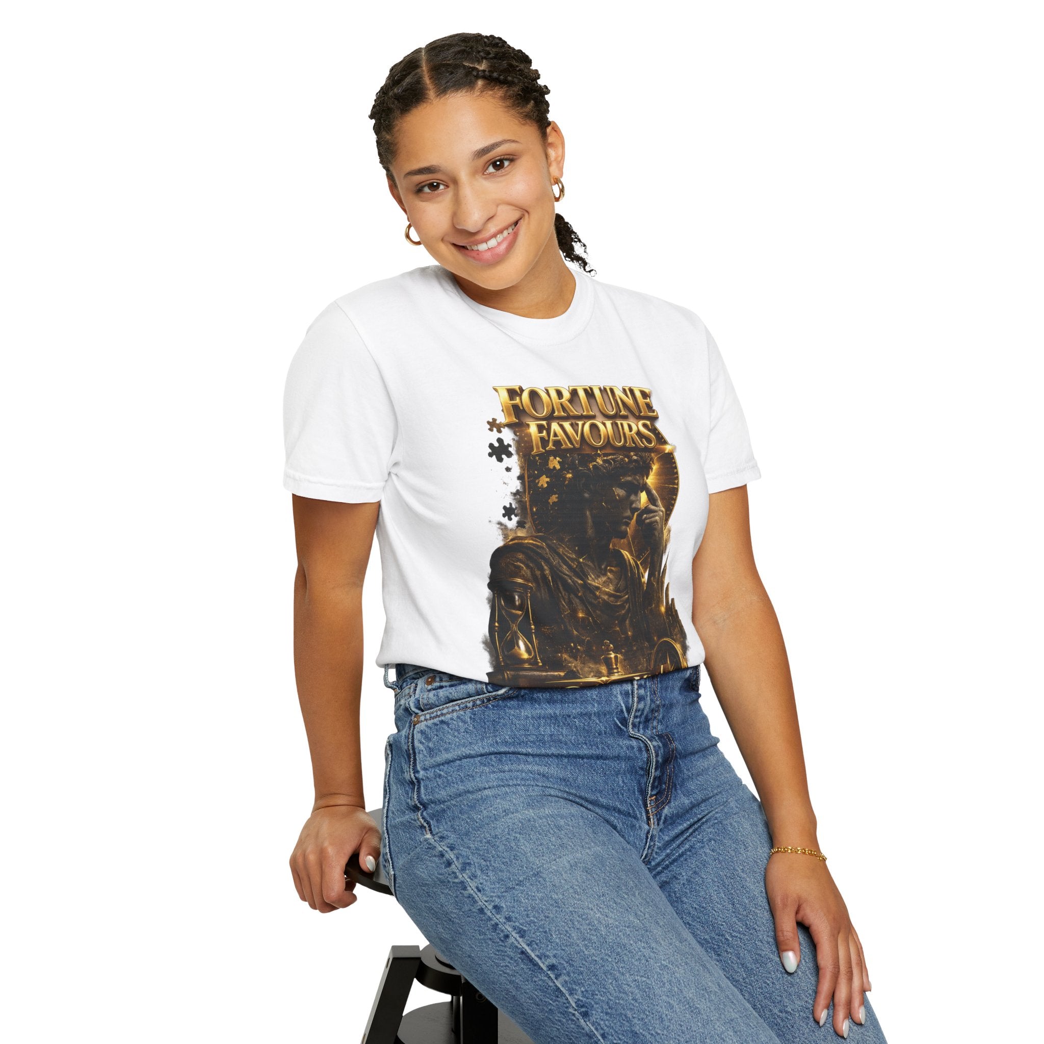 Fortune Favours Prepared Mind T-Shirt — Medieval Knight Graphic Tee Printify