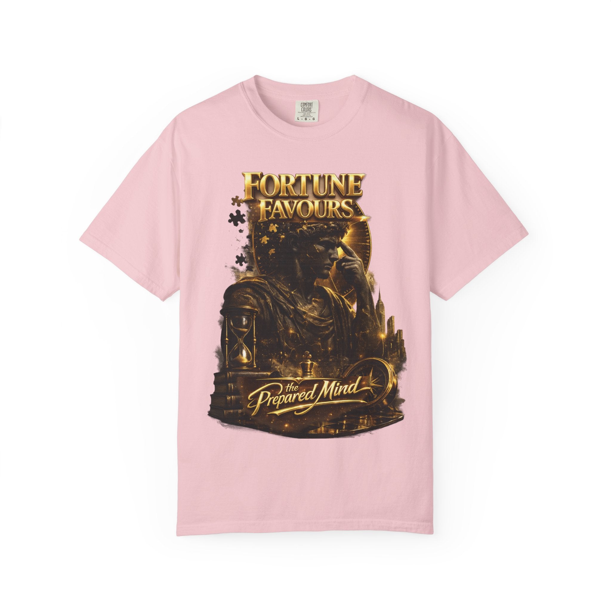 Fortune Favours Prepared Mind T-Shirt — Medieval Knight Graphic Tee Printify
