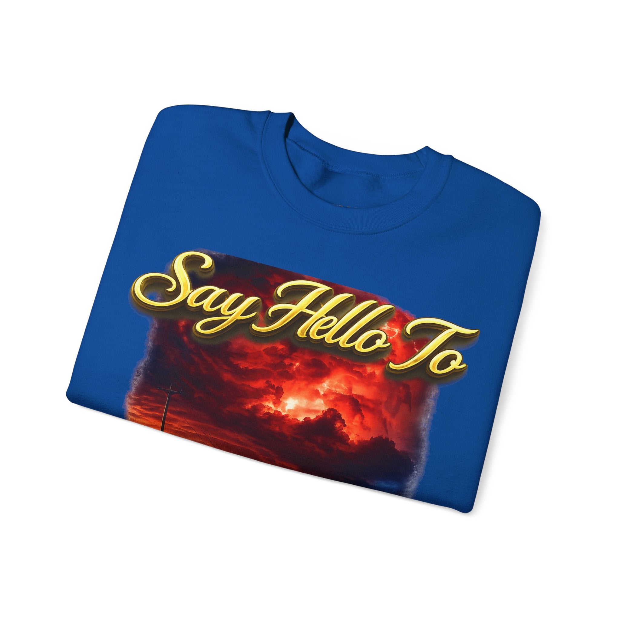 Stranger Things "Say Hello To" Crewneck Sweatshirt Printify