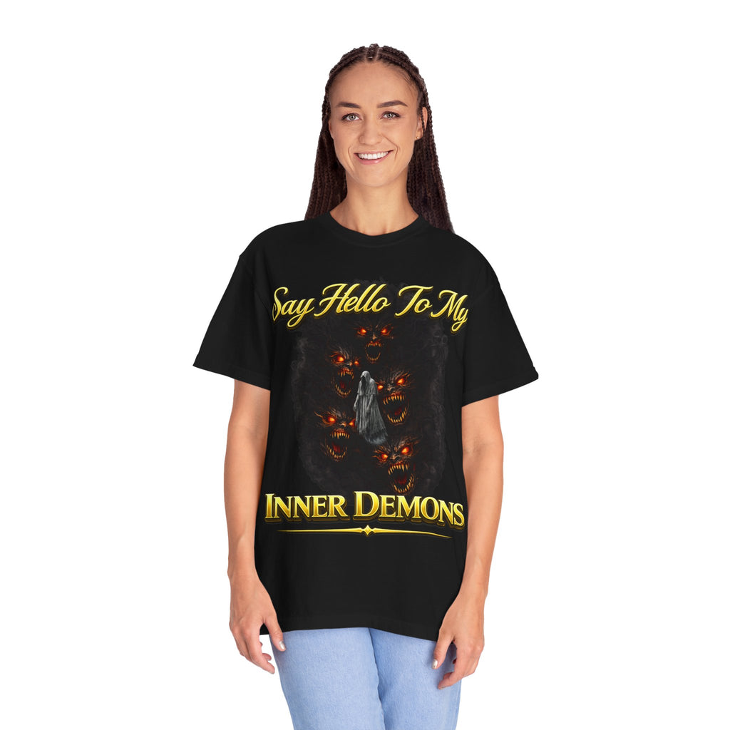Inner Demons T-Shirt — "Say Hello To My Inner Demons" Graphic Tee Printify