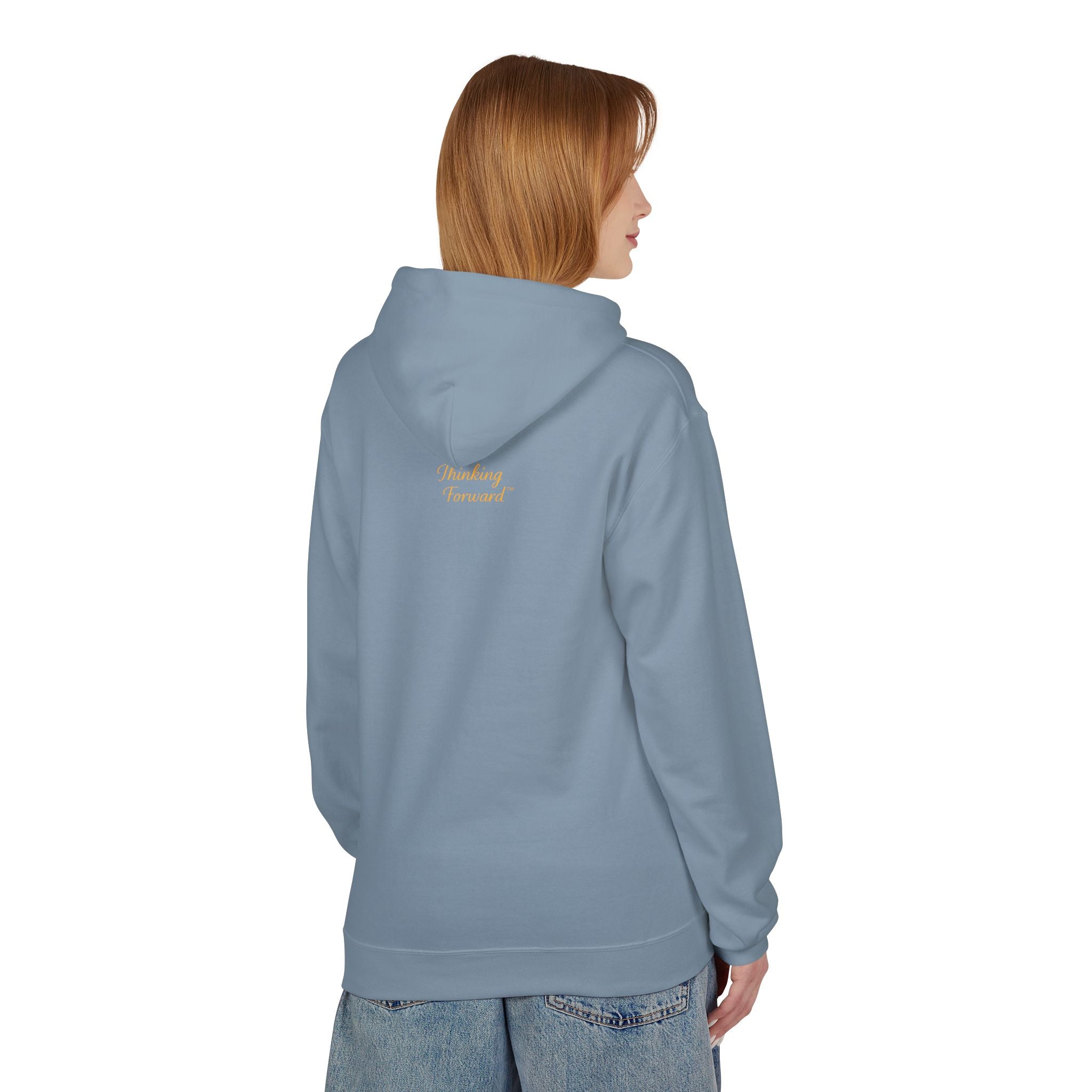 Cozy Minimalist Script Hoodie — Subtle Pastel Text Pullover