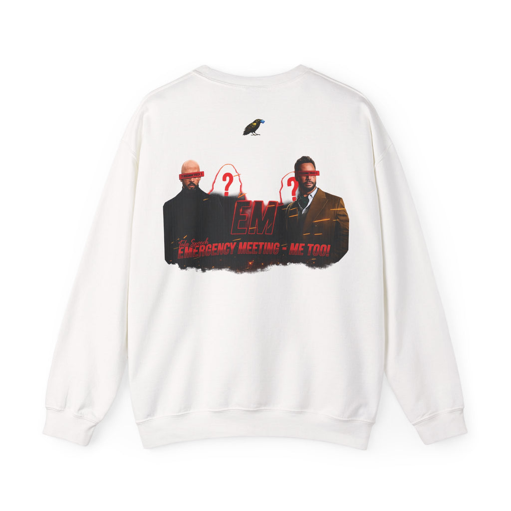 Crewneck Sweatshirt — 'Say Hello To Brotherhood' Graphic Pullover Printify