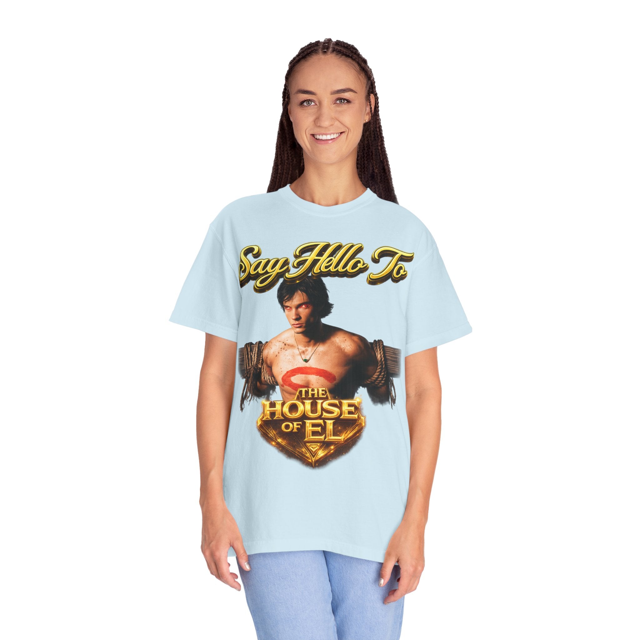 T-Shirt — Say Hello To The House of El Graphic Tee Printify