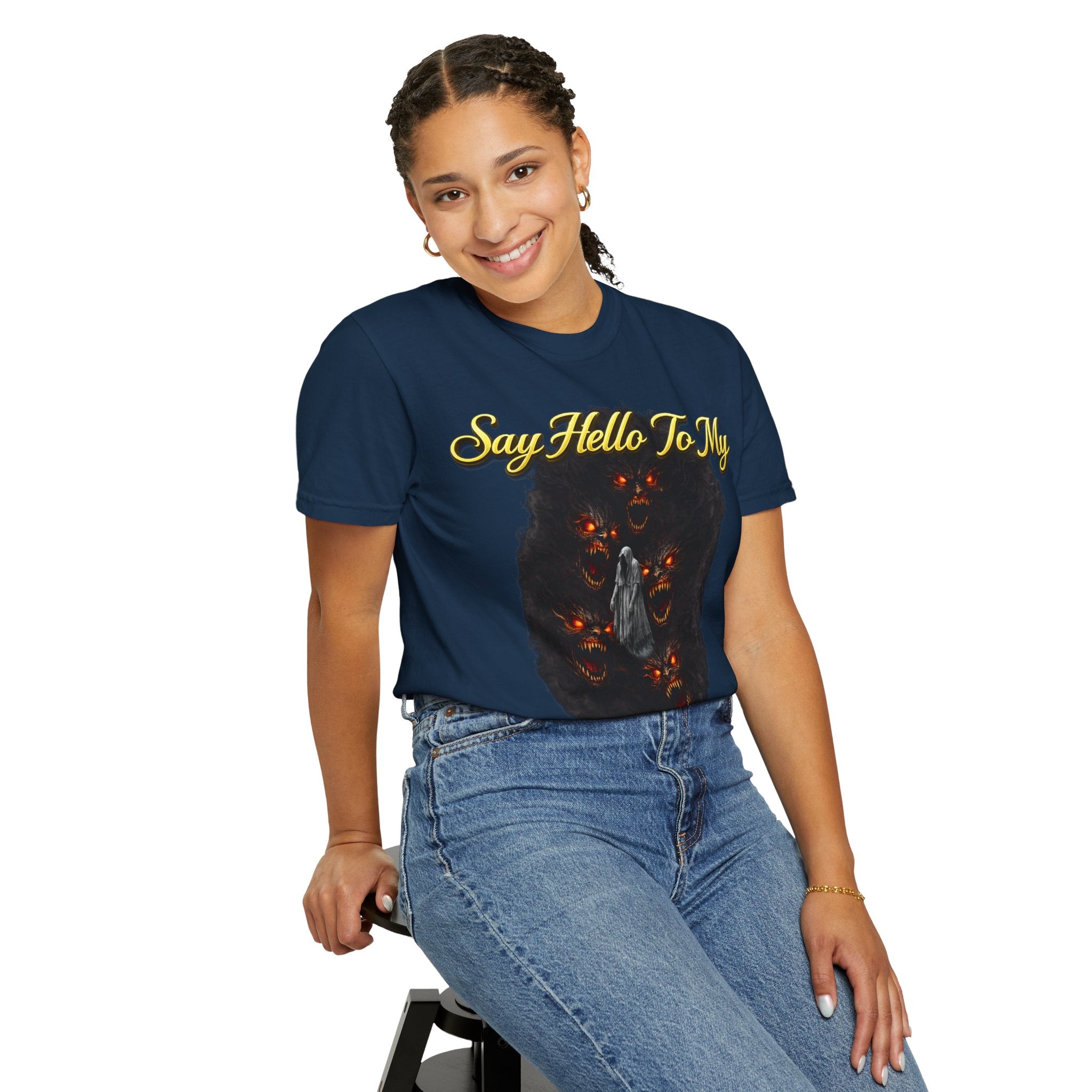 Inner Demons T-Shirt — "Say Hello To My Inner Demons" Graphic Tee Printify